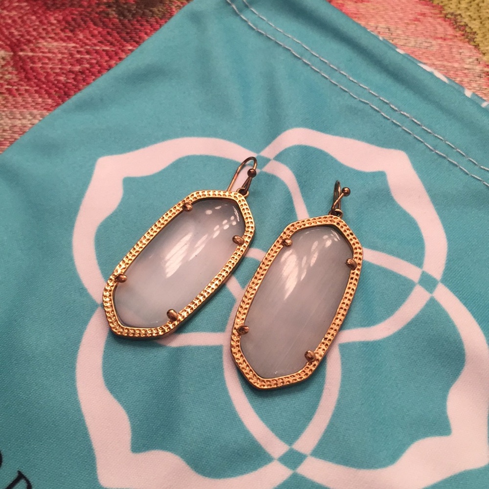 Kendra Scott rose gold slate earrings